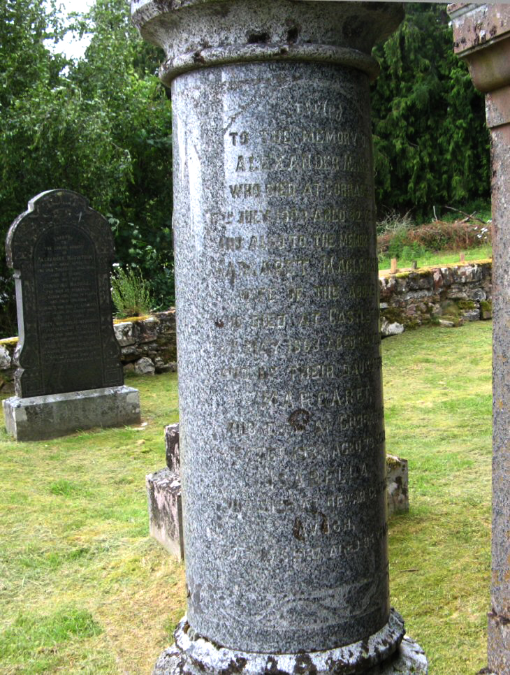 Photo of headstones/Margaret MacLennan d1863 hdstn Suddie